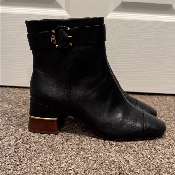 Tory Burch Sleek Black Ankle Booties - Picture 7 of 8